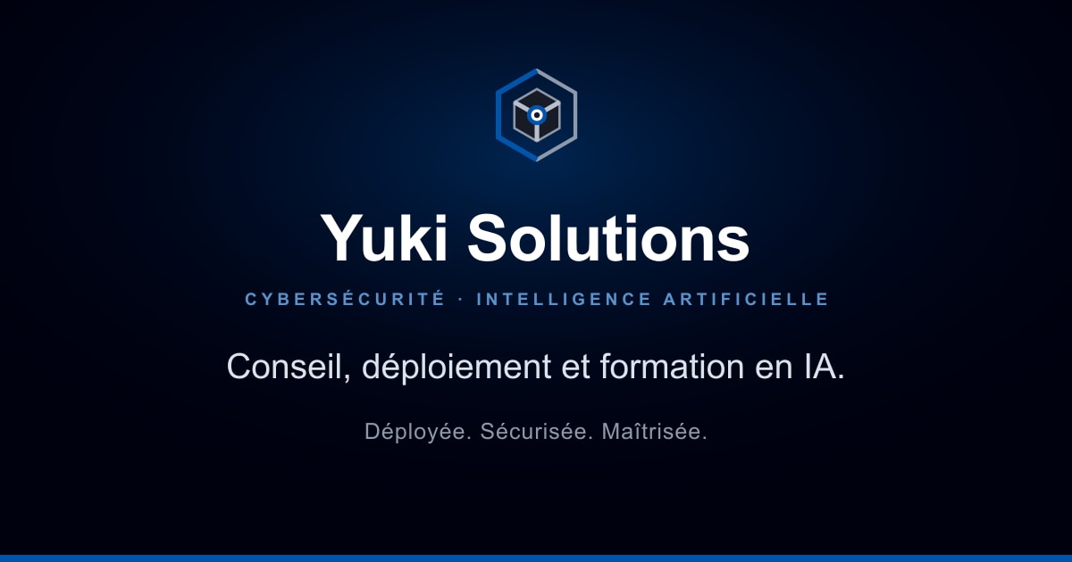 Yuki Solutions, formations IA et cybersécurité